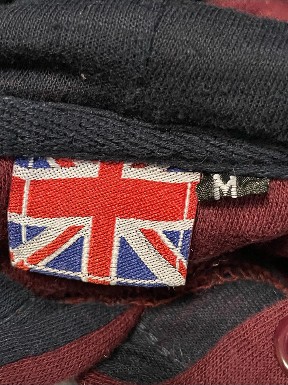 London England Maroon Hooded Sweatshirt Men’s Medium - Picture 10 of 10